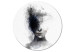 Quadro rotondo Half Face - Abstract Black and White Portrait of a Woman 148731