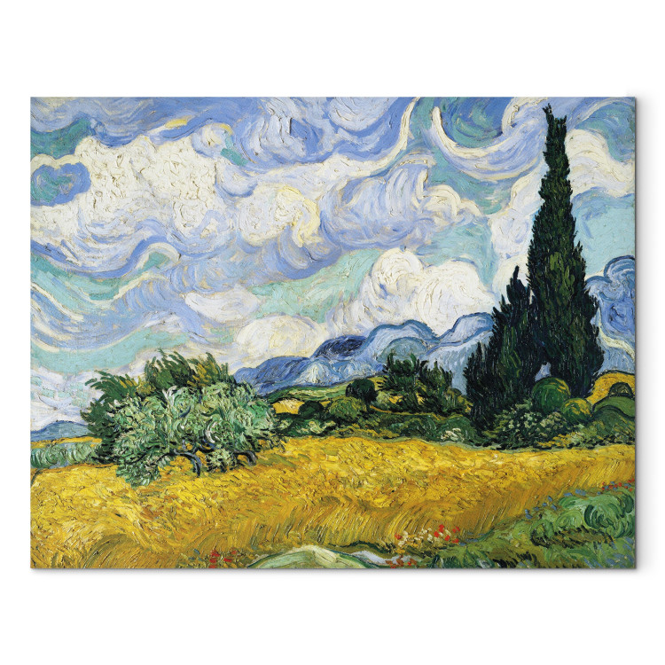 Riproduzione quadro Wheat Field With Cypresses - Vincent van Gogh - Quadri  famosi
