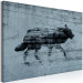 Quadro Figura lupo - animale strisciante su uno sfondo grigio-blu 134851 additionalThumb 2