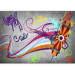 Carta da parati Skateboard - street art con striscia colorata su sfondo grigio 60561 additionalThumb 3