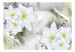 Carta da parati moderna Motivo floreale - gigli bianco-gialli su sfondo fantasioso 91861 additionalThumb 1
