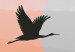 Carta da parati Animali nella felce - uccelli su sfondo arancione al tramonto 143881 additionalThumb 3