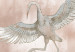 Carta da parati moderna Aironi danzanti - disegno rappresentante uccelli in posa dinamica su uno sfondo astratto in tonalità del rosa cipria 138402 additionalThumb 4