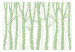 Carta da parati moderna Bosco pastello - betulle verdi con foglie chiare sui rami 145112 additionalThumb 1