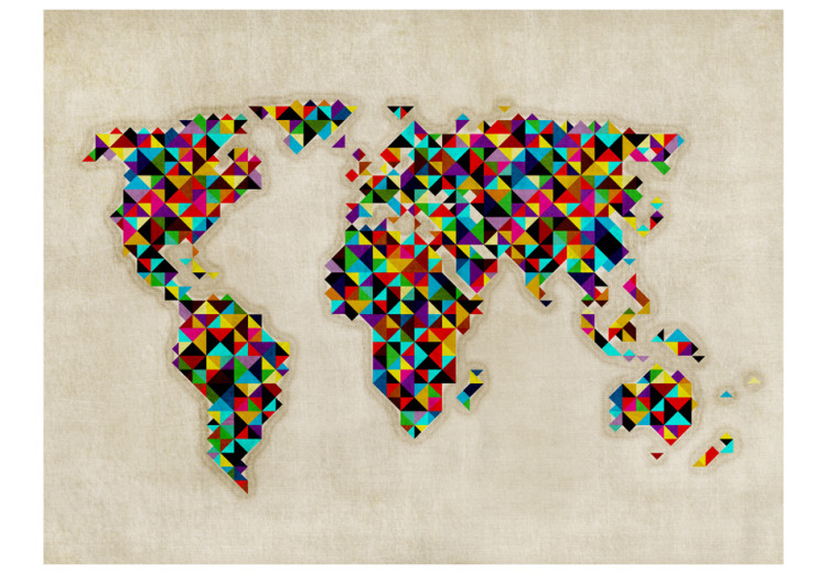 Carta da parati World Map - a kaleidoscope of colors 96862 additionalImage 1