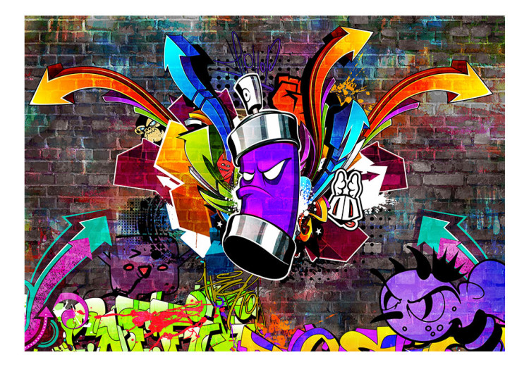 Carta da parati moderna Graffiti: attacco colorato 94782 additionalImage 1