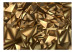Carta da parati Astrazione - sfondo dorato con elementi geometrici e effetto 3D 93043 additionalThumb 1