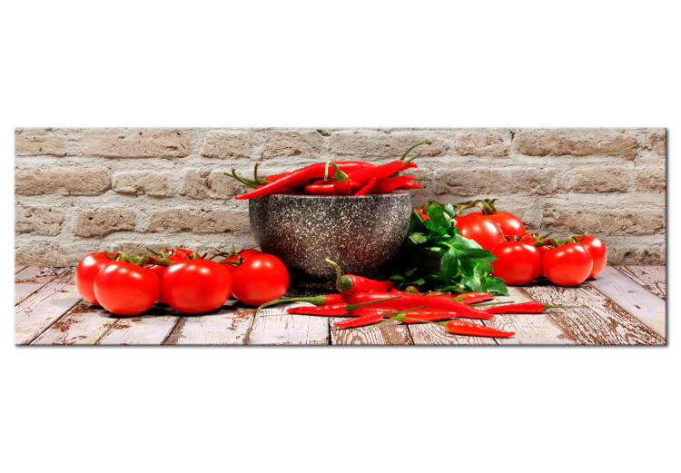 Quadro contemporaneo Red Vegetables (1 Part) Brick Narrow 107953