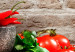 Quadro contemporaneo Red Vegetables (1 Part) Brick Narrow 107953 additionalThumb 5