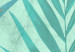 Quadro Foglia di palma colorata - tema vegetale esotico su uno sfondo verde 127583 additionalThumb 4