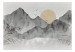 Carta da parati moderna Paesaggio wabi-sabi - paesaggio di montagne e alba in stile giapponese 145093 additionalThumb 1