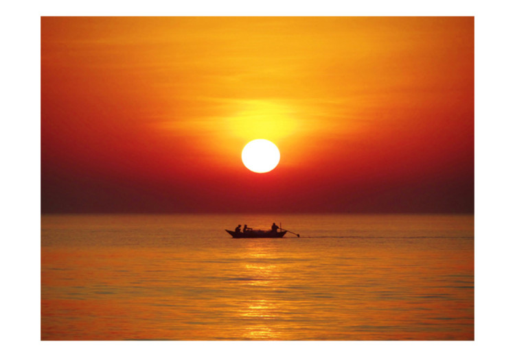 Carta da parati moderna Barca da pesca al tramonto 59924 additionalImage 1