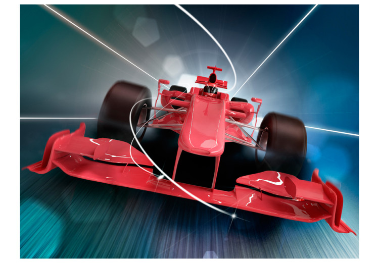 Carta da parati moderna Gare automobilistiche - auto rossa da Formula 1 per adolescenti 61134 additionalImage 1