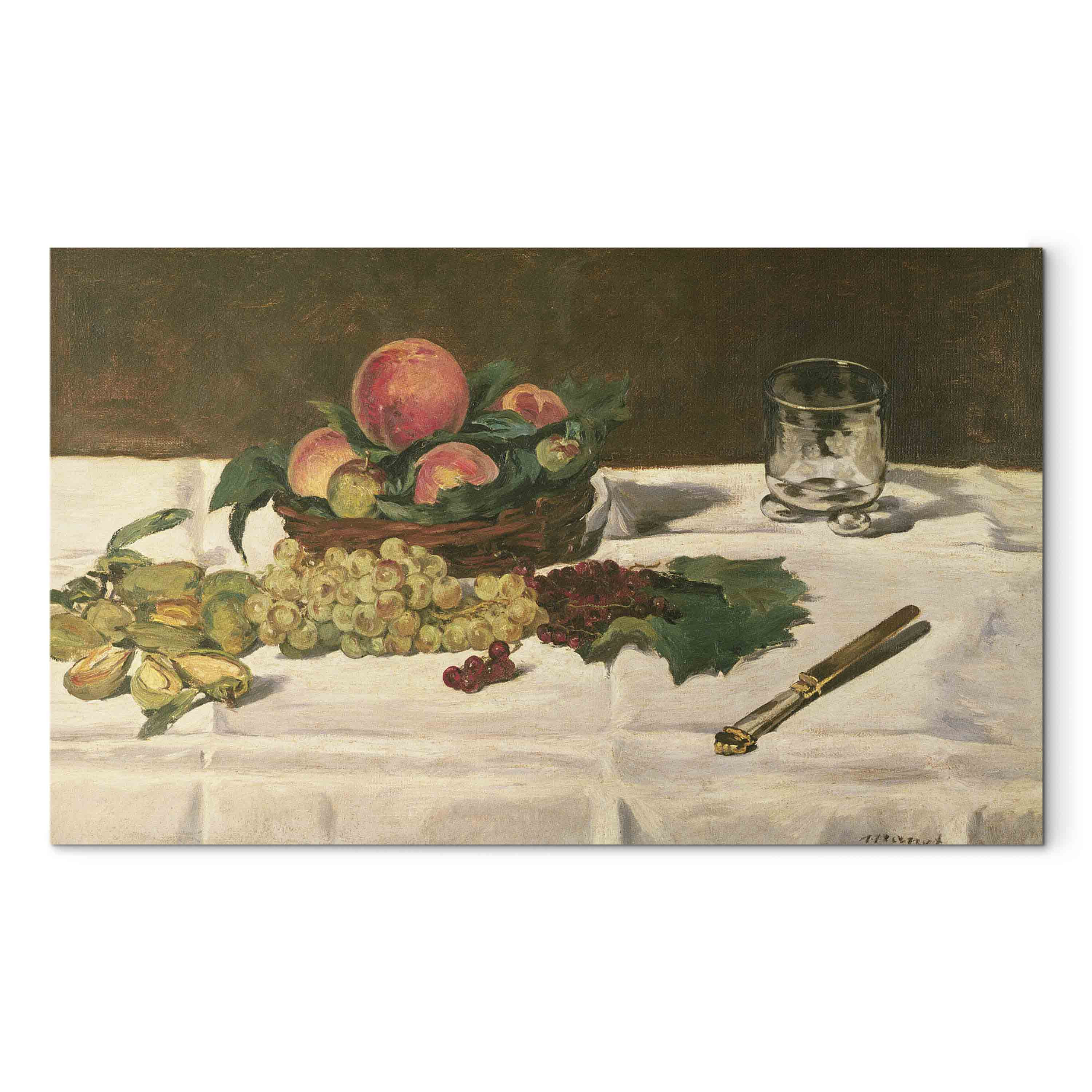 Quadro famoso Still Life: Fruit on a Table - Edouard Manet - Quadri famosi