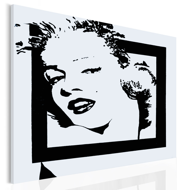 Foto su tela Marilyn stile classico- ritratto minimalista in bianco e nero  - Ritratti - Gente - Quadri