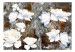 Carta da parati Natura dipinta - motivo con fiori bianchi su sfondo di pietra 97294 additionalThumb 1