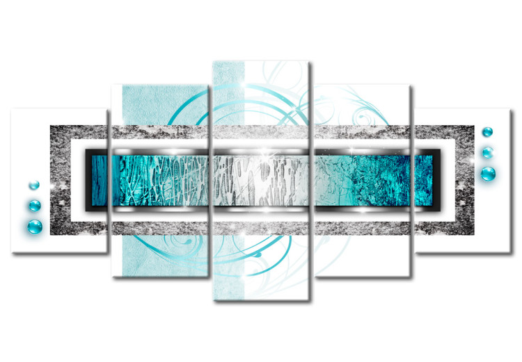 Quadro su vetro acrilico Turquoise Blizzard [Glass] 92305 additionalImage 2