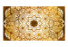 Carta da parati moderna Portale geometrico - Sfondo dorato con fiori in stile orientale 90425 additionalThumb 1