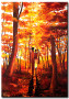 Quadro contemporaneo Amore d'autunno (1 parte) - persone circondate da bosco arancione 47545