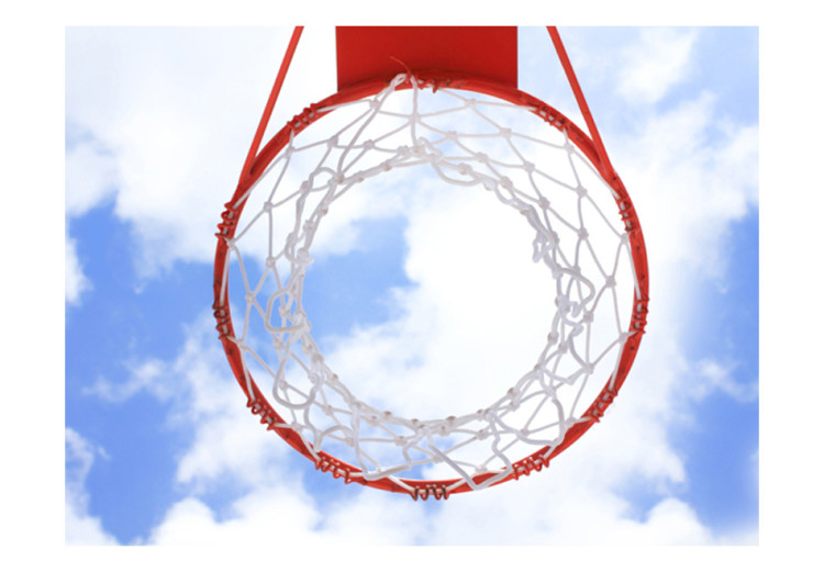 Carta da parati moderna Passione sportiva - canestro da basket su sfondo di cielo con nuvole 61165 additionalImage 1