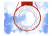 Carta da parati moderna Passione sportiva - canestro da basket su sfondo di cielo con nuvole 61165 additionalThumb 1
