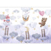 Carta da parati For Children - Teddy Bear, a Bunny and a Fox Flying in the Stars and Clouds 148595 additionalThumb 3