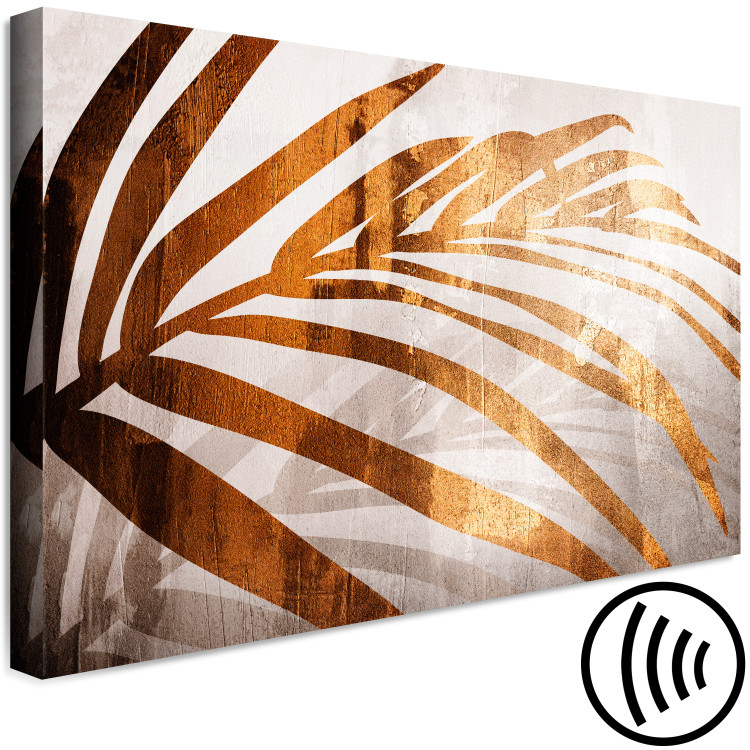 Quadro Palma marrone - una foglia divisa di alberi in rame-marrone 135426 additionalImage 6
