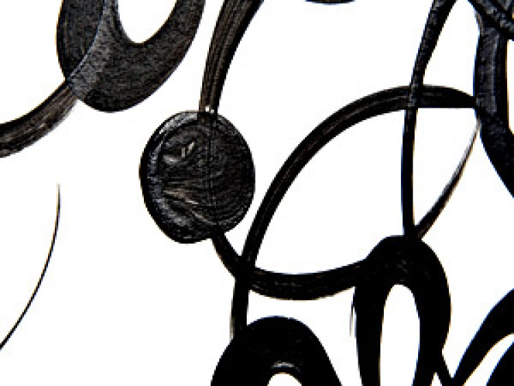 Quadro su tela Vegetazione in bianco e nero (3 parti) - motivo floreale con disegni 46826 additionalImage 4