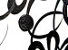 Quadro su tela Vegetazione in bianco e nero (3 parti) - motivo floreale con disegni 46826 additionalThumb 4