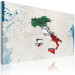 Quadro su tela Mappa italiana - grafica in colori nazionali con città segnate 55266 additionalThumb 2