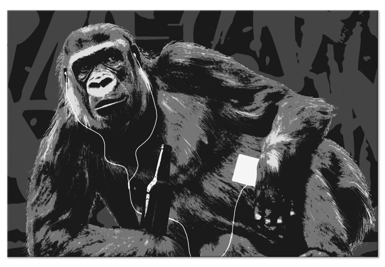 Quadro scimmia Pop Art bianco e nero [Consegna gratuita]–