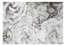 Carta da parati moderna Boccioli di rose in bianco e nero - modello monocromatico con petali di fiori 137476 additionalThumb 1