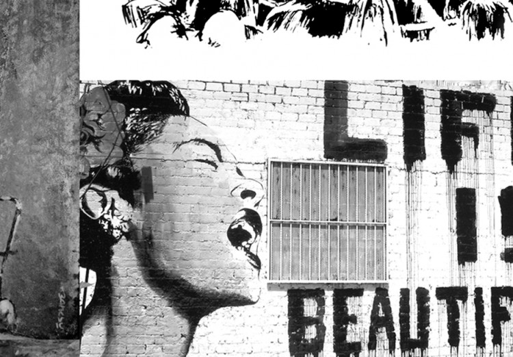 Quadro su tela Collage di Banksy - graffiti ispirato alll'arte di