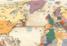 Quadro rotondo World Map - Colorful Continents on a Background of Wooden Planks 148727 additionalThumb 2
