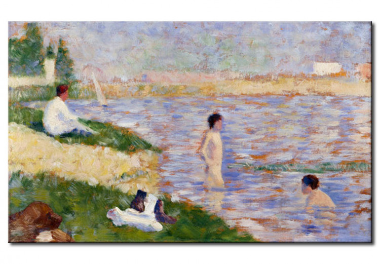 Quadro famoso Gente che fa il bagno ad Asnières - Georges Seurat