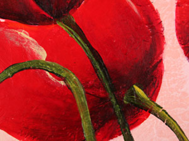 Quadro Tulipani gioiosi (1 pezzo) - Fiori rossi su sfondo pastello 48667 additionalImage 3