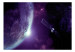 Carta da parati moderna Universo viola - paesaggio cosmico con satellite, stelle e Terra 64567 additionalThumb 1