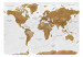 Carta da parati moderna Mappa del mondo: Oceani Bianchi 94377 additionalThumb 1