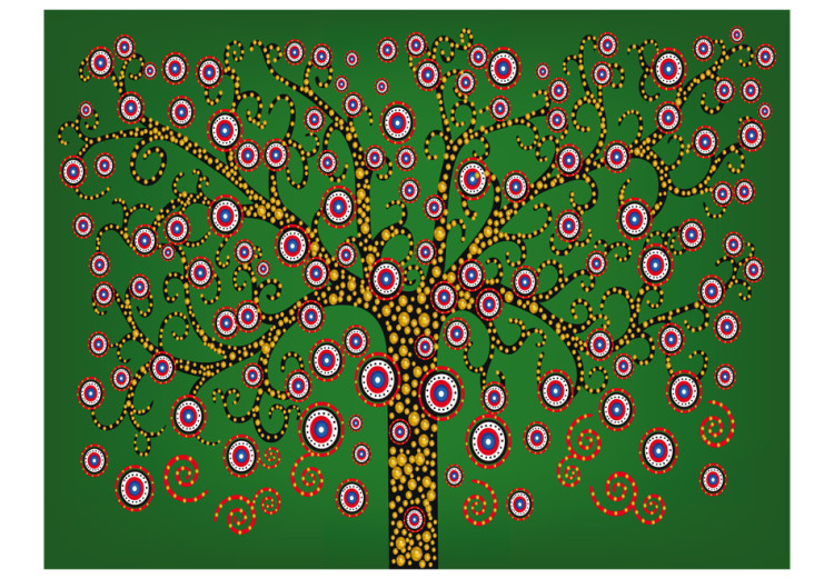 Carta da parati moderna Astratto: albero (verde) 96687 additionalImage 1