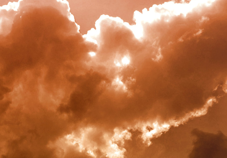 Quadro Fiume in Seppia - Paesaggio con sole e nuvole sullo sfondo 124497 additionalImage 4