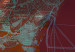 Quadro contemporaneo Mappa di Barcellona - Foto di un piano città su uno sfondo rosso 131628 additionalThumb 5
