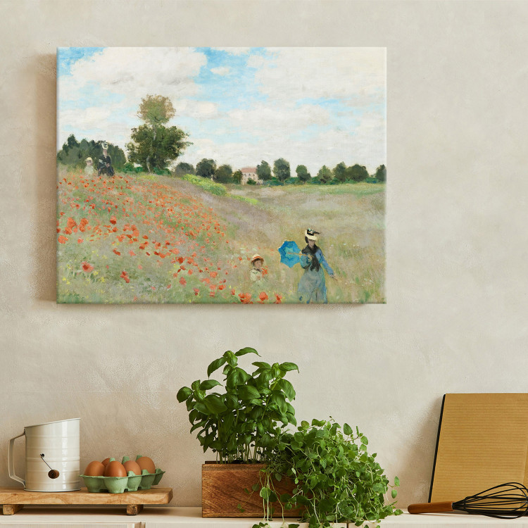Riproduzione The Poppy Field near Argenteuil - Claude Monet - Quadri famosi
