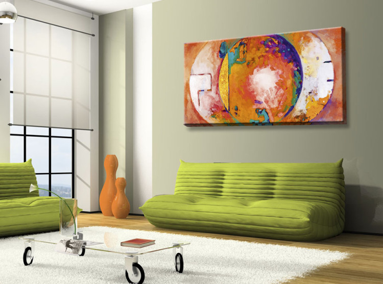 Quadro moderno Sogno arancione (1 pezzo) - astrazione con fantasia colorata 46538 additionalImage 2