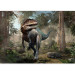 Carta da parati moderna Tirannosauro a caccia - dinosauro nella giungla con alberi per bambini 142748 additionalThumb 3