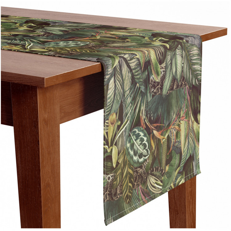Runner tavolo Tigers among leaves - a composition inspired by the tropical  jungle decorativo - Runner tavolo - bimago