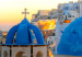 Carta da parati moderna Santorini durante il tramonto - paesaggio marino greco con architettura 136088 additionalThumb 3