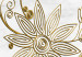 Carta da parati moderna Incisione dorata - modello floreale dorato su sfondo di color alabastro 138288 additionalThumb 4