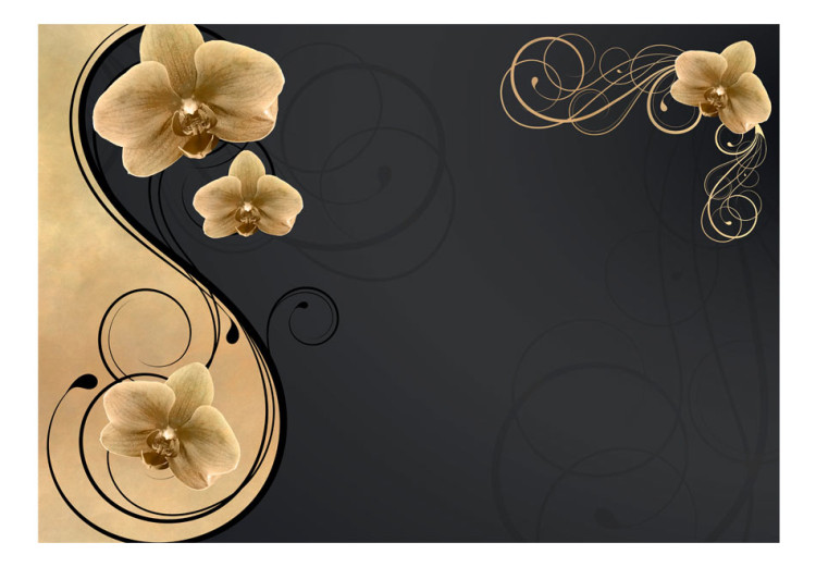 Carta da parati Fascino d'oro orchidee 97309 additionalImage 1