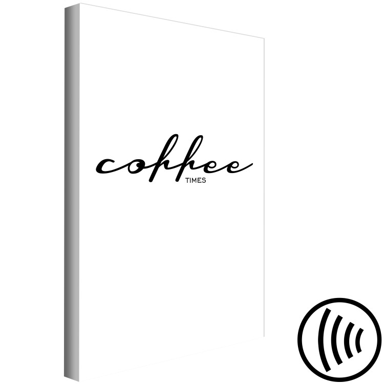 Quadro contemporaneo Tempo di caffè - scritta in bianco e nero Coffee Times  122919 additionalImage 6