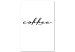 Quadro contemporaneo Tempo di caffè - scritta in bianco e nero Coffee Times  122919